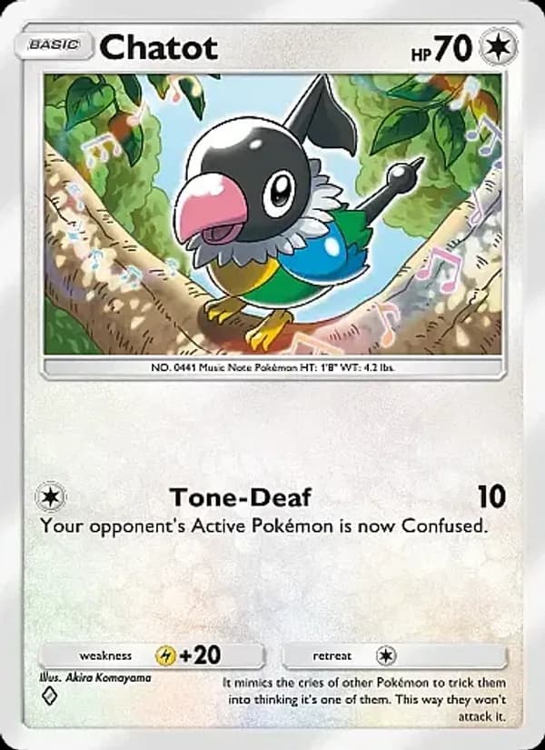 Chatot card in English