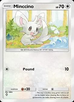 Minccino card in English