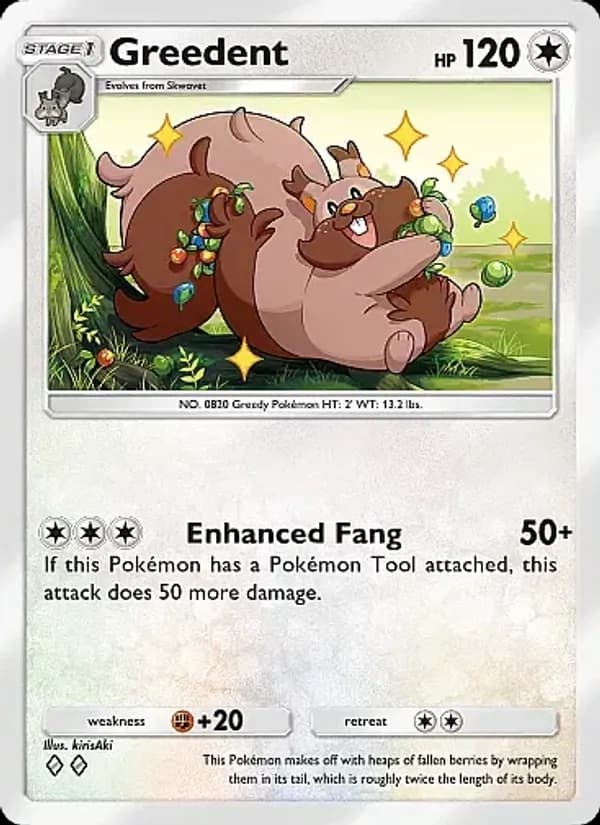 Greedent card in English