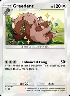 Greedent card in English