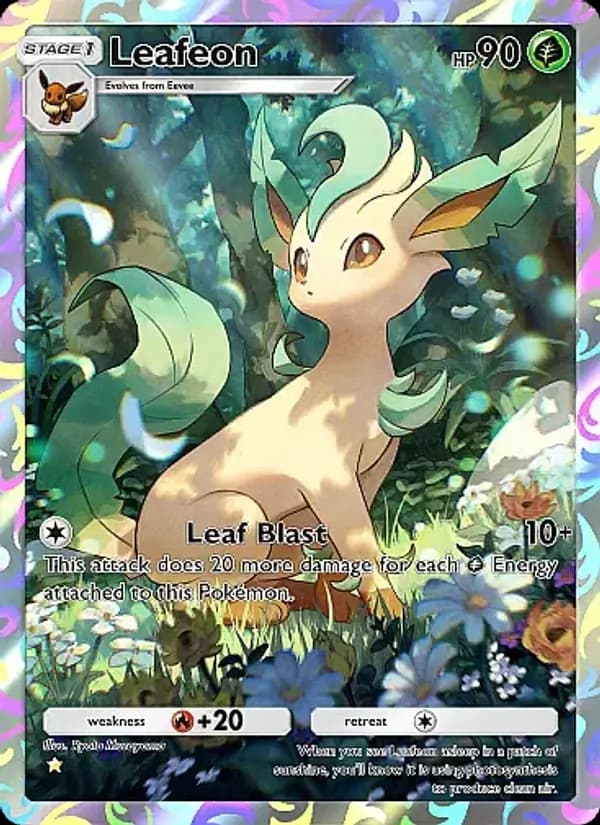 Leafeon card in English