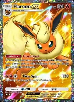 Flareon ex card in English