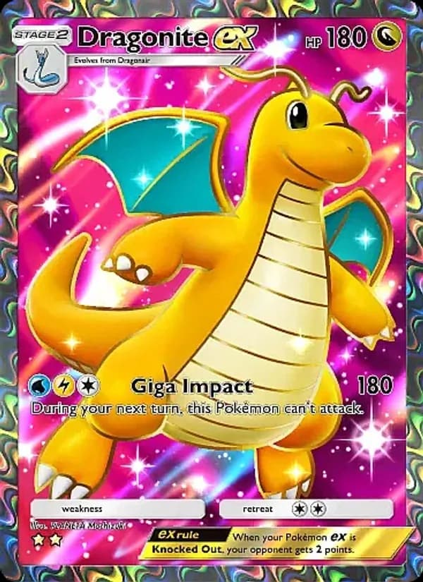 Dragonite ex card in English