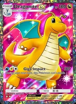 Dragonite ex card in English