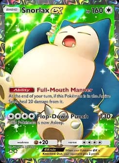 Snorlax ex card in English