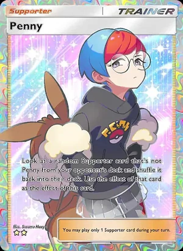 Penny card in English