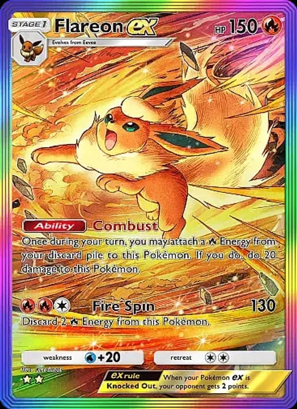 Flareon ex card in English
