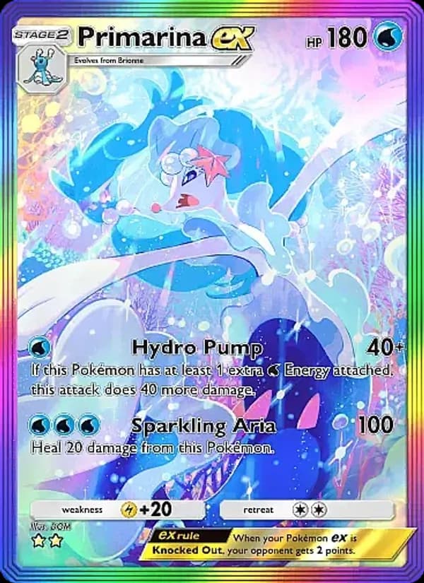 Primarina ex card in English