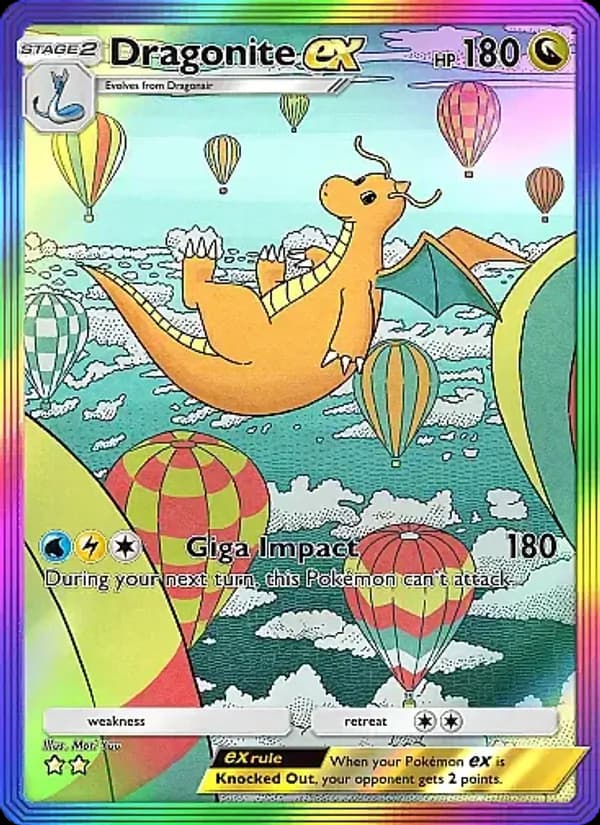 Dragonite ex card in English
