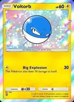 Voltorb card in English