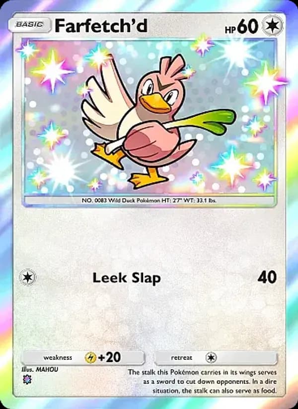 Farfetch'd card in English