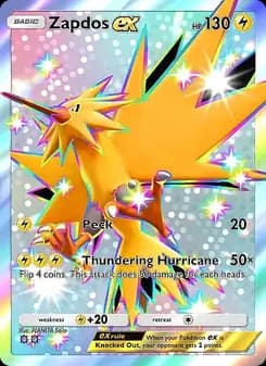 Zapdos ex card in English