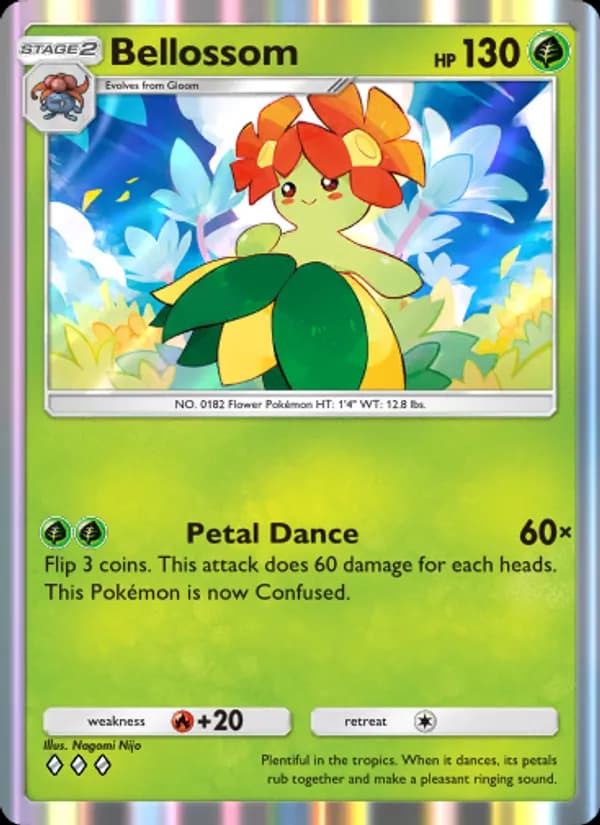 Bellossom card in English
