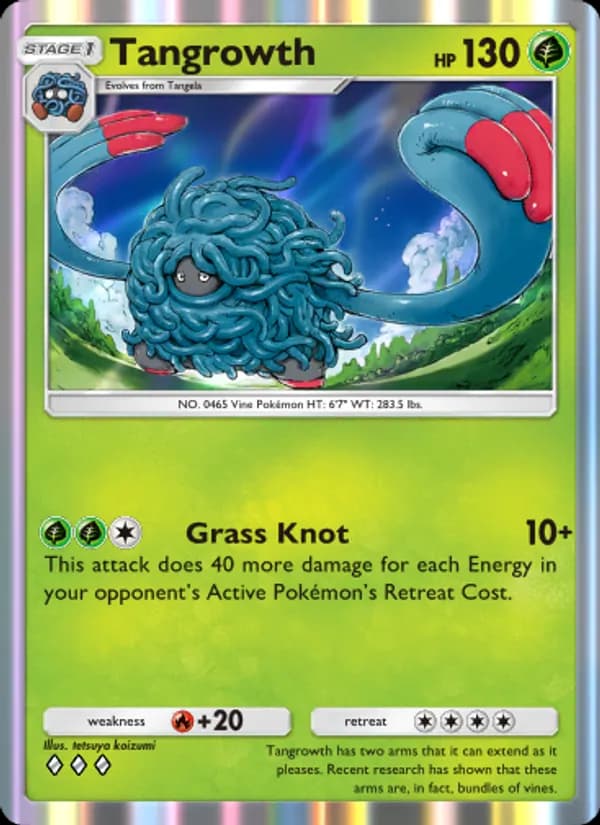 Tangrowth card in English