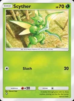 Scyther card in English