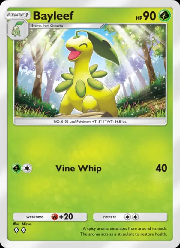 Bayleef card in English