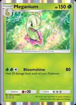Meganium card in English