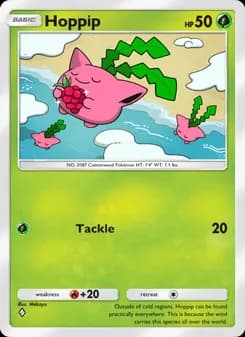 Hoppip card in English