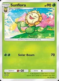 Sunflora card in English