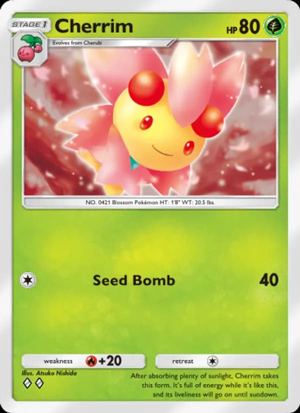 Cherrim card in English