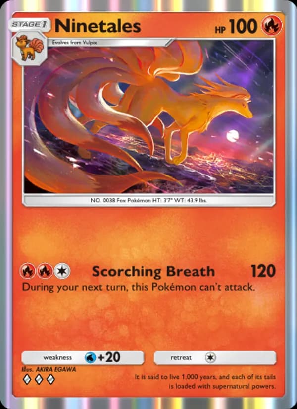 Ninetales card in English