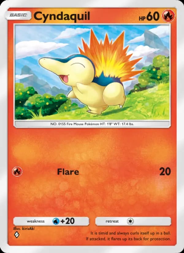 Cyndaquil card in English