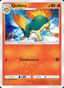 Quilava card in English