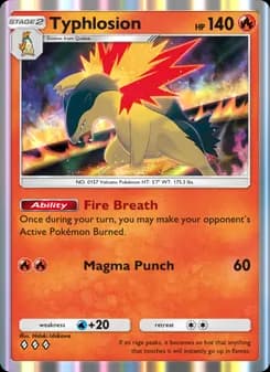 Typhlosion card in English