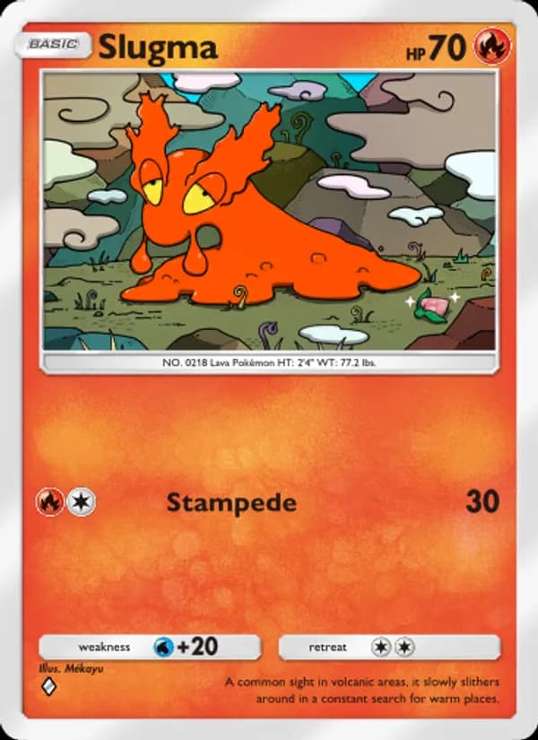 Slugma card in English