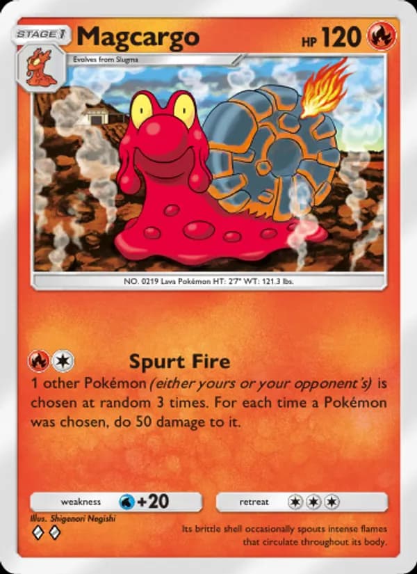 Magcargo card in English
