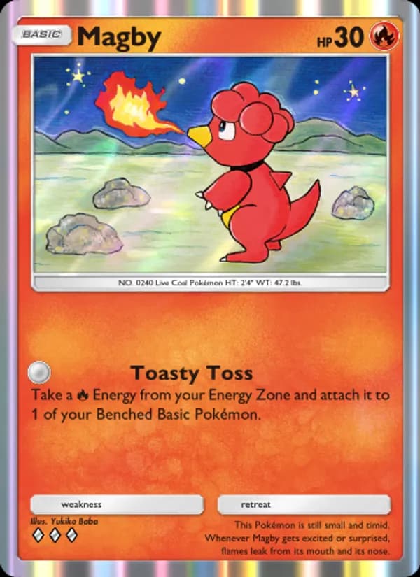 Magby card in English