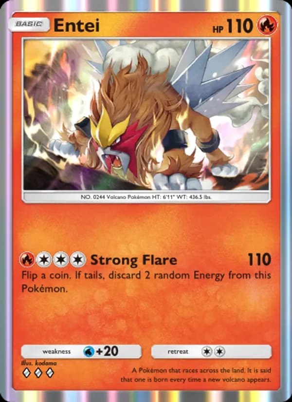 Entei card in English