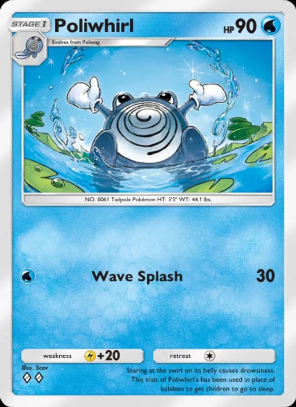 Poliwhirl card in English