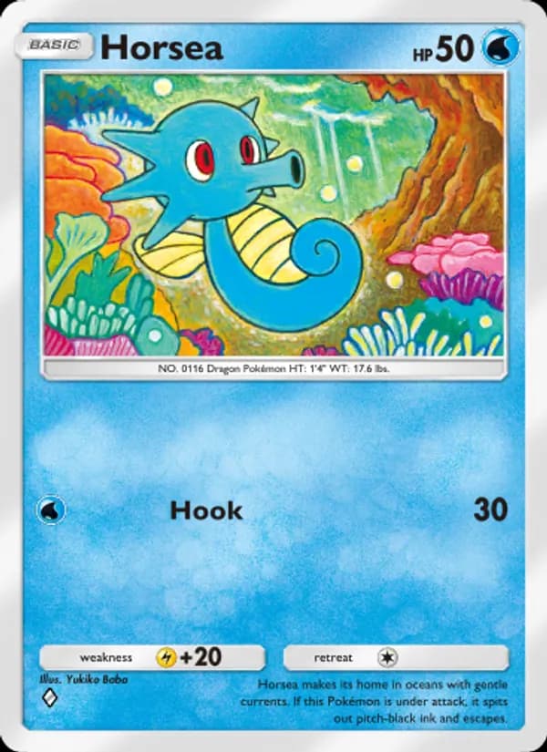 Horsea card in English