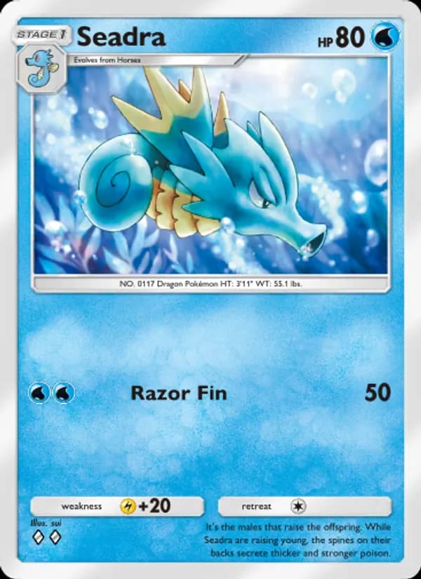 Seadra card in English