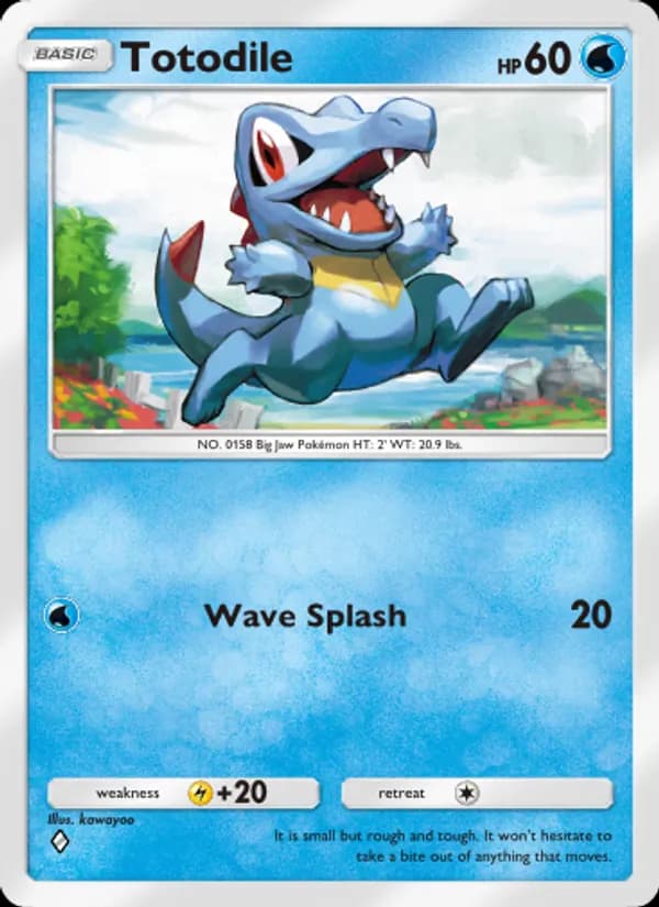 Totodile card in English