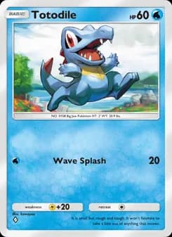 Totodile card in English