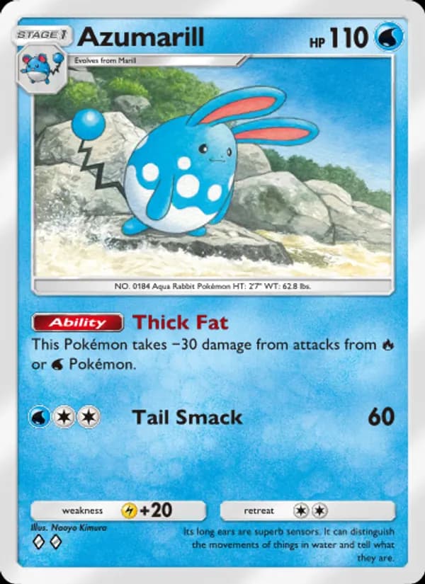 Azumarill card in English