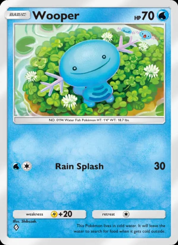 Wooper card in English