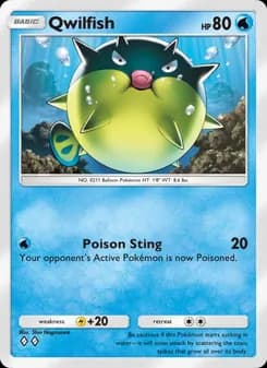 Qwilfish card in English