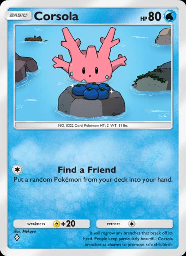 Corsola card in English
