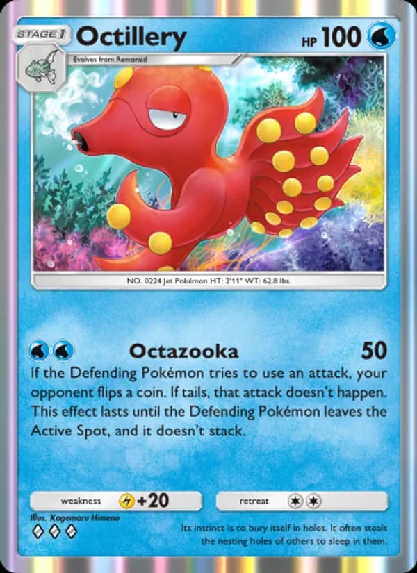 Octillery card in English