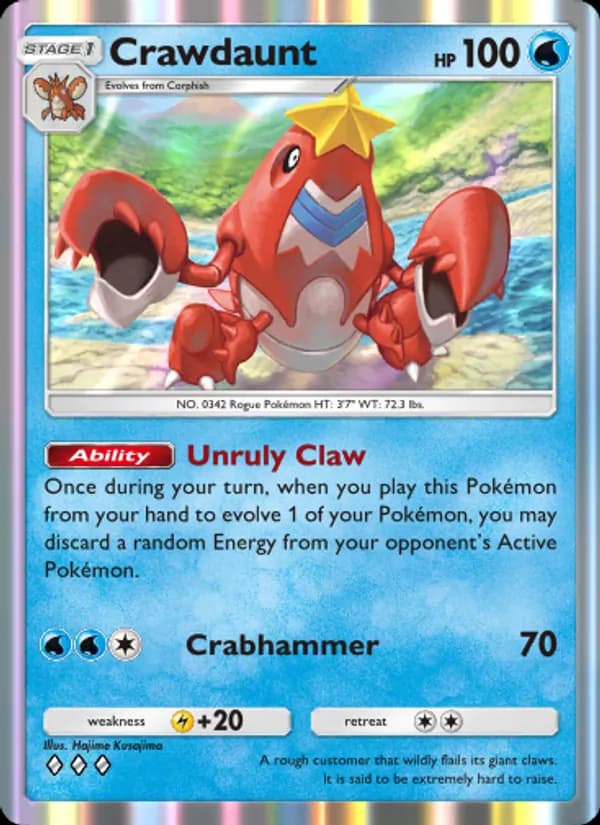 Crawdaunt card in English
