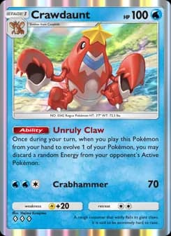 Crawdaunt card in English