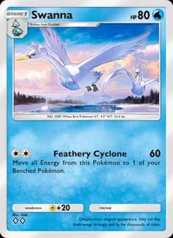 Swanna card in English