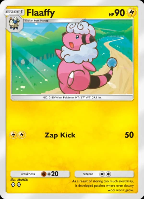 Flaaffy card in English