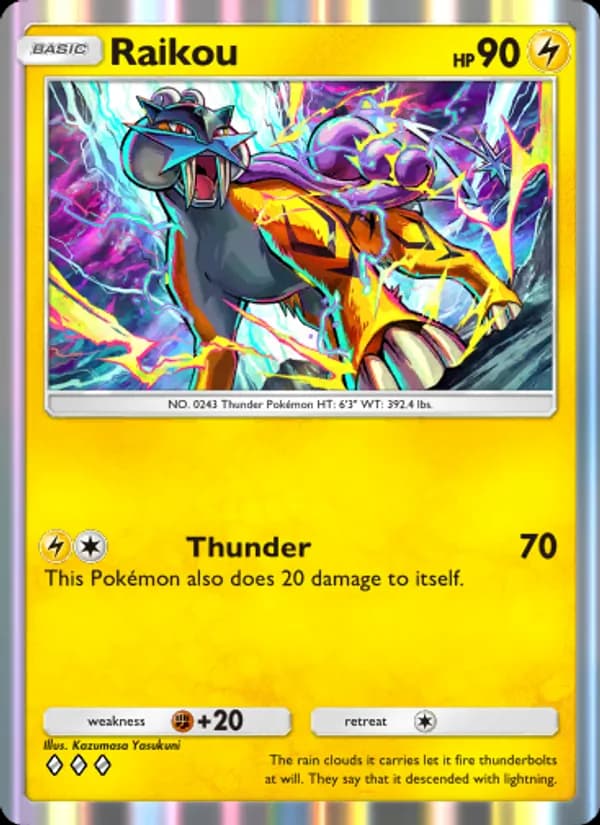 Raikou card in English