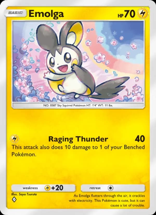 Emolga card in English