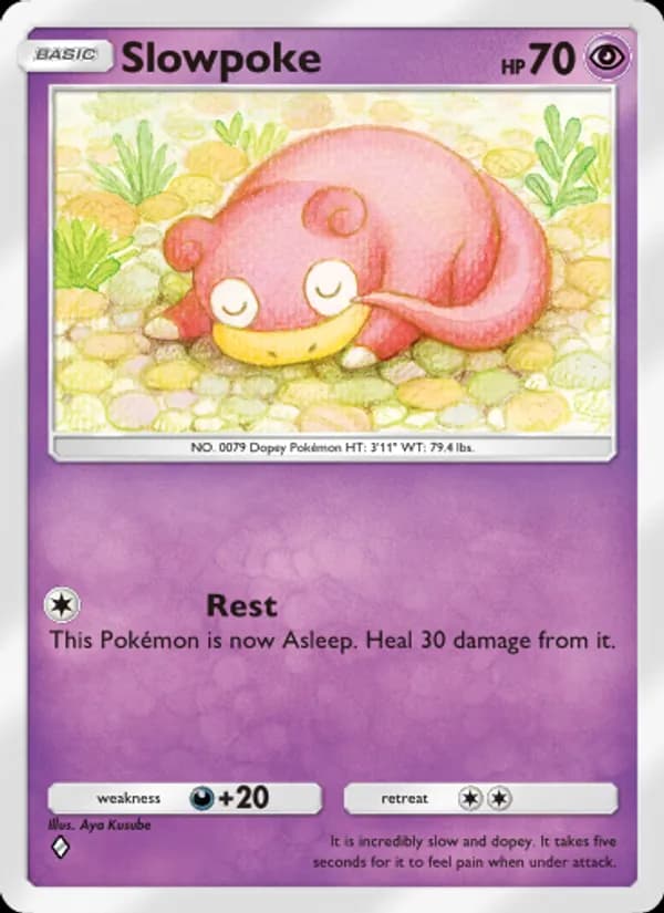 Slowpoke card in English