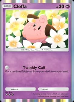 Cleffa card in English
